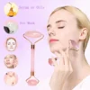 Jade Roller Facial Massager Gouache Scraper Rose Quartz Guasha Board Face Lifting Relax Beauty Set