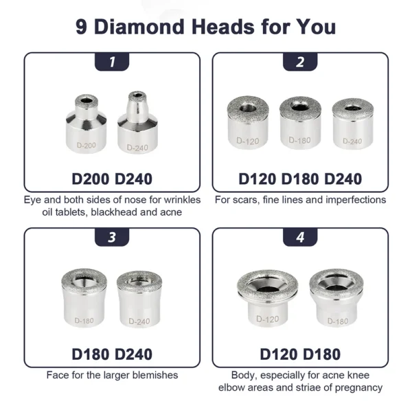 Portable Diamond Microdermabrasion Machine — Vacuum Exfoliating Peeler