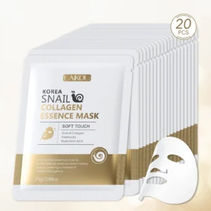 LAIKOU Korea Snail Collagen Essence Mask Hydrating Sheet Mask Anti-Wrinkle Face Mask Firming Skin Care 25g*20pcs 66