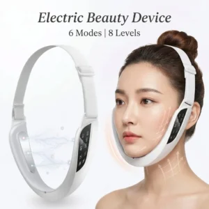 S4855517b830643cbace8b9d2a377c2b3n.webp Electric V Face Lifting Beauty Device 6 Modes 8 Levels Facial Firming Massager Double Chin Removal