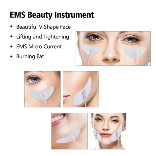 EMS Facial Massager Low Frequency Pulse V Shaped Muscle Stimulator for Facial Lifting Skin