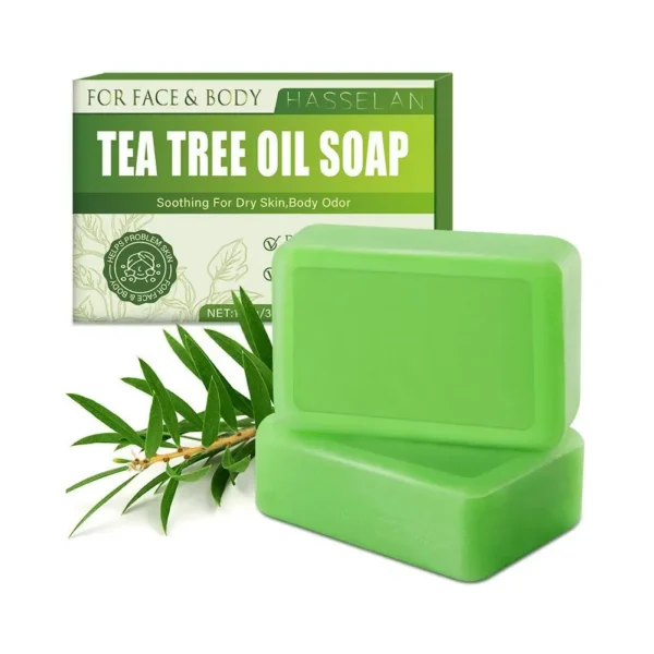 Tea Tree Soap for Face & Body Acne, 100g Tea Tree Oil Soap Bar for Face & Body Natural Skin Cleanser for Oily, Dry & Itchy Skin 66