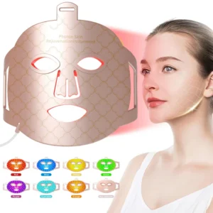7 Colors Photon Skin Rejuvenation Red LED Light Therapy Face Mask Near Infrared 850nm Silicone Soft