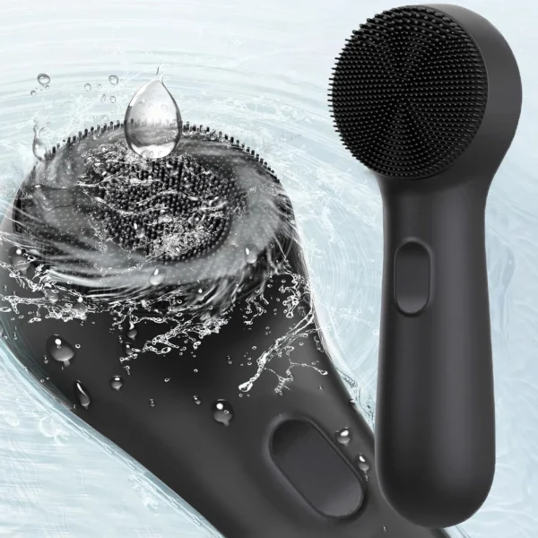 Silicone Facial Cleansing Brush — USB Rechargeable, Gentle Vibration