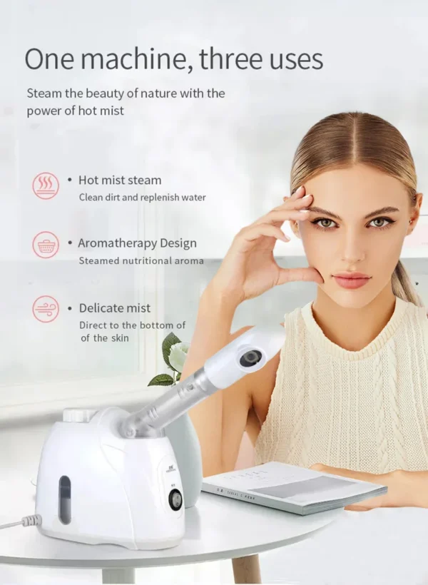 S9424dd06d37e4f559c6e8939bac60a9bB.webp Ozone Facial Steamer — Warm Mist Deep-Cleaning Spa Vaporizer