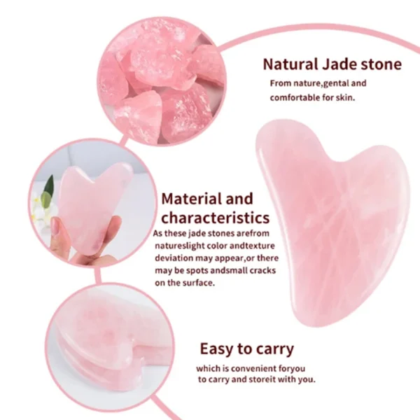 Natural Stone GuaSha Jade Facial Beauty Scraping Massage Tools Firm Skin Care Face Gua Sha SPA