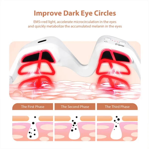 Foreverlily Eye Massager Glasses - Vibrating Eye Fatigue Relief Massager for Tired Eyes