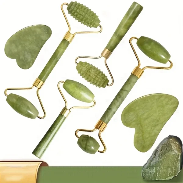 Gua Sha Face Massager Roller Jade Store Scraper Roller Massage for Facial Gouache Lift Body Slimming Guasha Neck Skin Care Tools 66