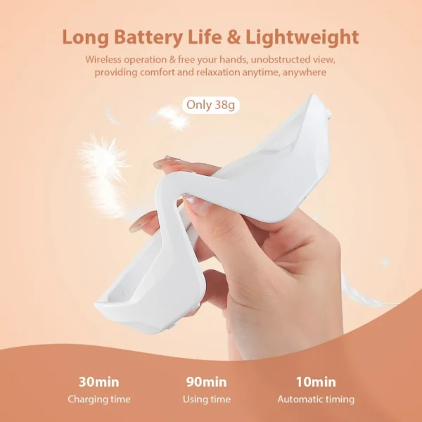 Foreverlily Eye Massager Glasses - Vibrating Eye Fatigue Relief Massager for Tired Eyes